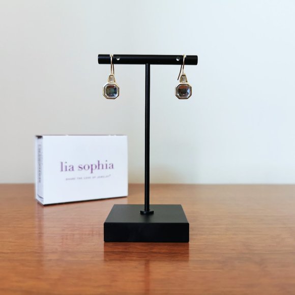 Matte Gold Lia Sophia Dangle Earrings - Picture 6 of 15